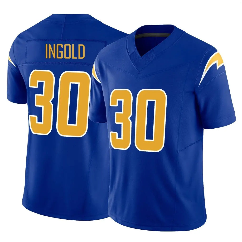 Vanessashop LA.Chargers #30 Alec Ingold Player Royal Limited Vapor F.U.S.E. Home Game Stitched Jerseys