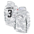 Vanessashop LA.Chargers #3 Derwin James Jr. Player Arctic Camo Salute to Service Hoodies Limited Game Stitched Jerseys