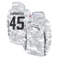 Vanessashop LA.Chargers #45 Tuli Tuipulotu Player Arctic Camo Salute to Service Hoodies Limited Game Stitched Jerseys