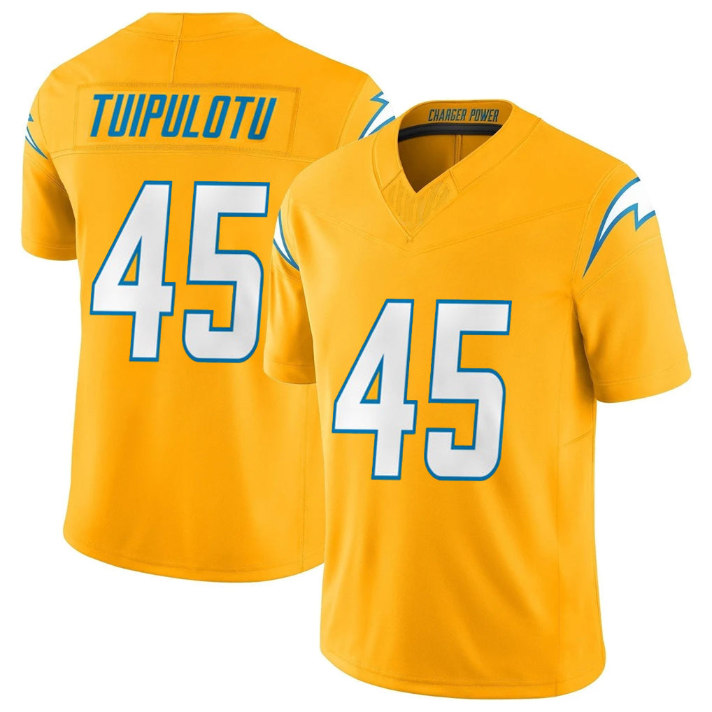 Vanessashop LA.Chargers #45 Tuli Tuipulotu Player Gold Limited Vapor F.U.S.E. Home Game Stitched Jerseys