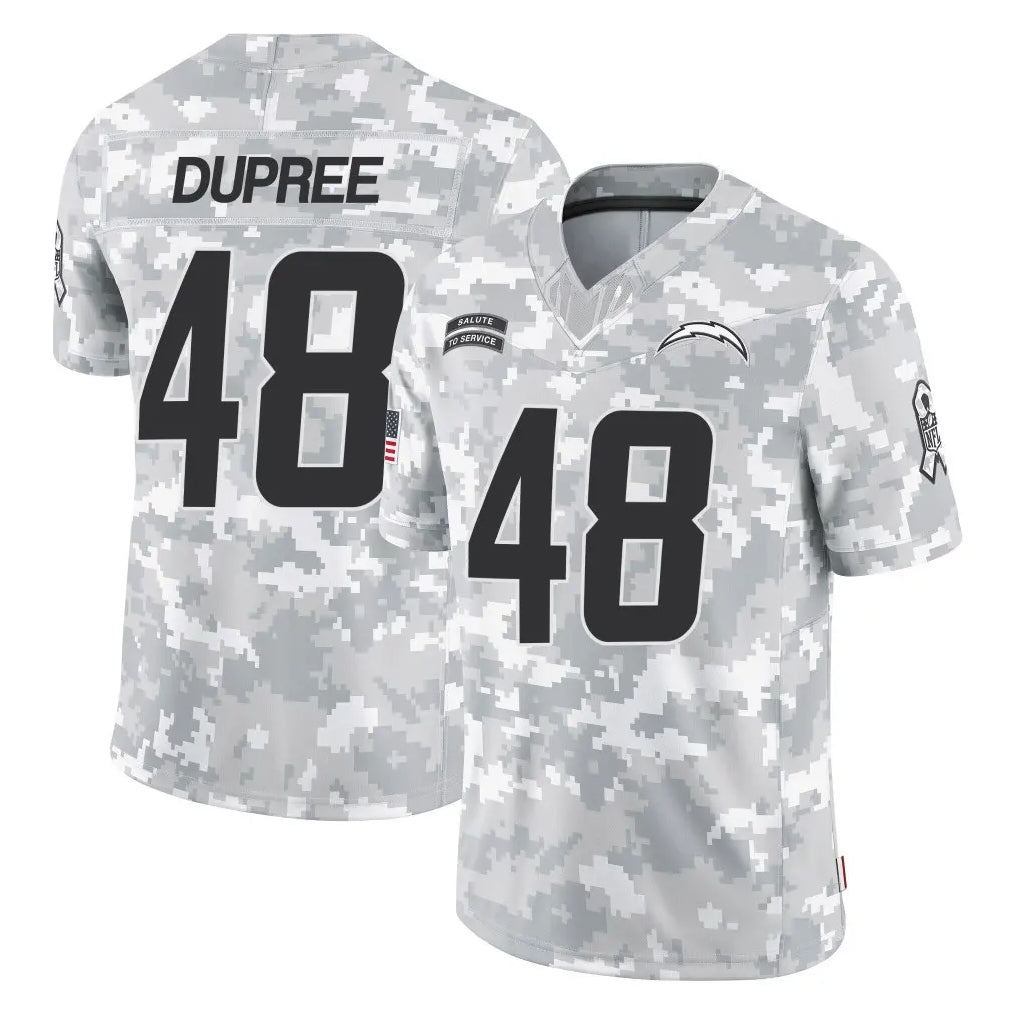 Vanessashop LA.Chargers #48 Bud Dupree Player Arctic Camo Salute To Service Limited Game Stitched Jerseys