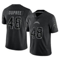 Vanessashop LA.Chargers #48 Bud Dupree Player Black Limited Reflective Home Game Stitched Jerseys