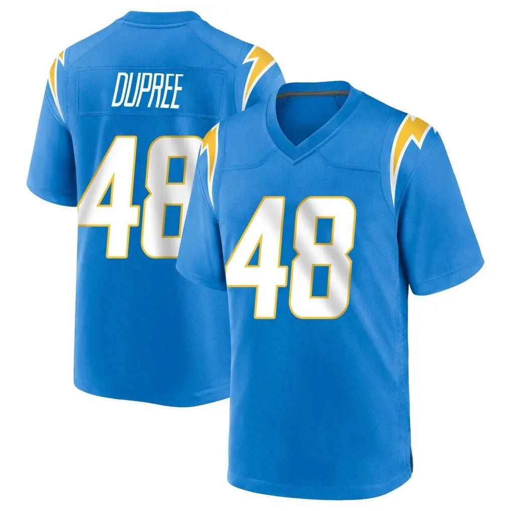 Vanessashop LA.Chargers #48 Bud Dupree Player Blue Home Game Stitched Jerseys