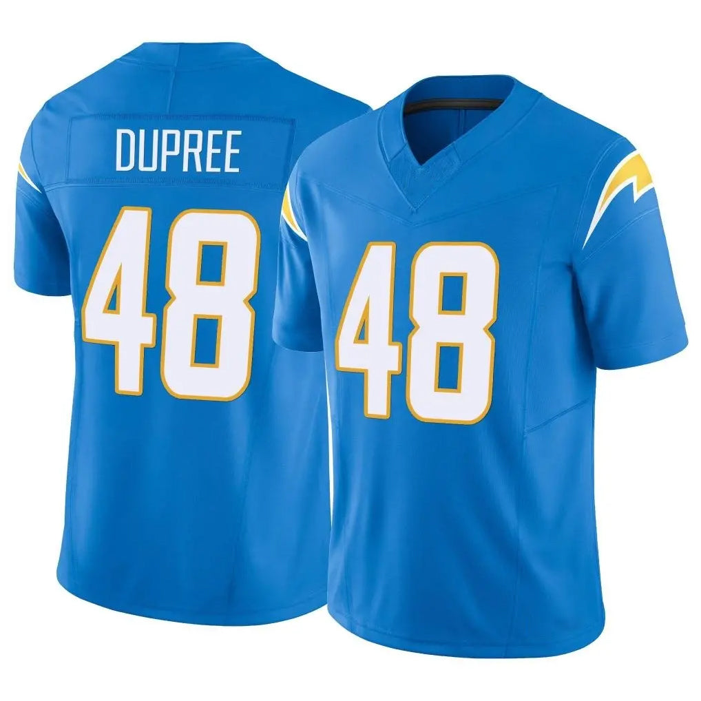 Vanessashop LA.Chargers #48 Bud Dupree Player Blue Limited Vapor F.U.S.E. Home Game Stitched Jerseys