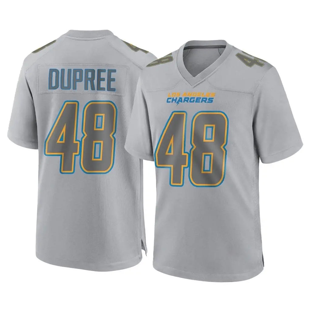 Vanessashop LA.Chargers #48 Bud Dupree Player Gray Atmosphere Fashion Home Game Stitched Jerseys