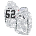 Vanessashop LA.Chargers #52 Khalil Mack Player Arctic Camo Salute to Service Hoodies Limited Game Stitched Jerseys