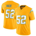 Vanessashop LA.Chargers #52 Khalil Mack Player Gold Limited Vapor F.U.S.E. Home Game Stitched Jerseys