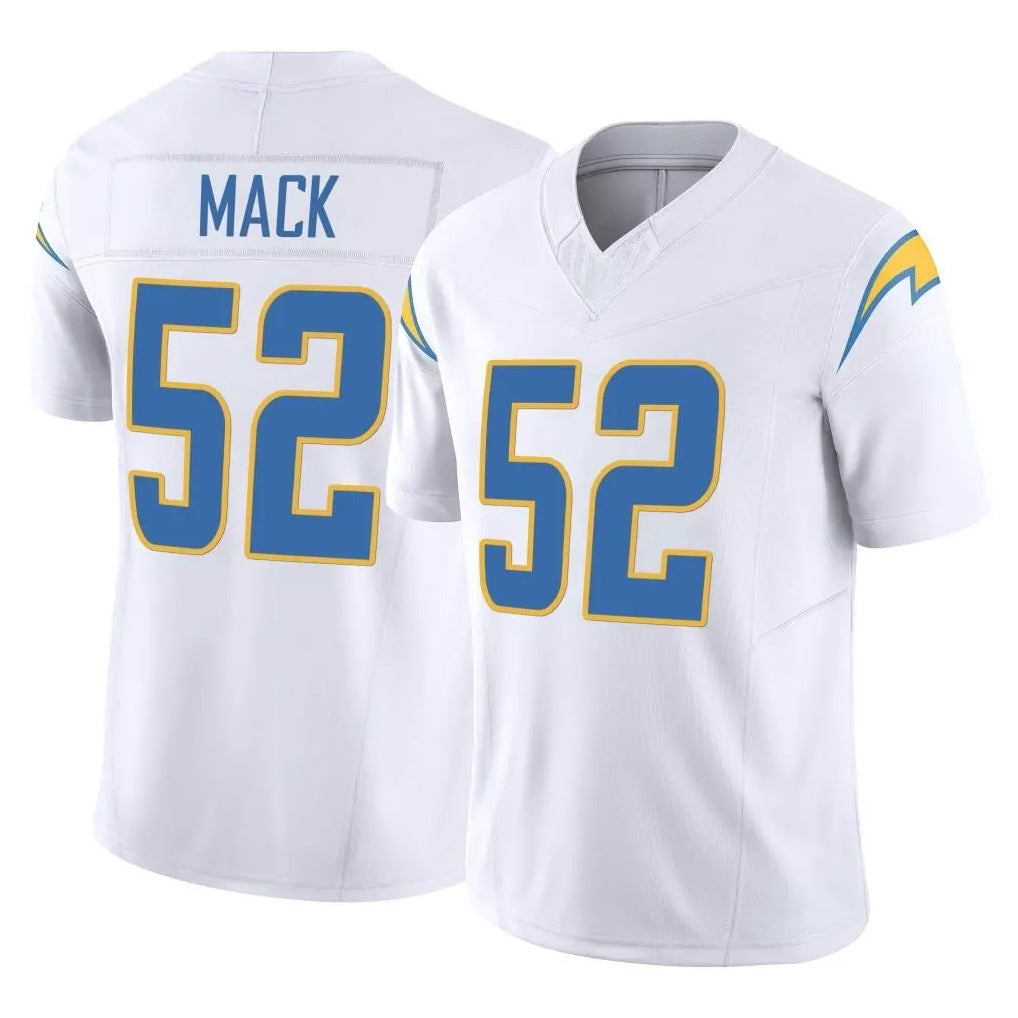 Vanessashop LA.Chargers #52 Khalil Mack Player White Limited Vapor F.U.S.E. Home Game Stitched Jerseys