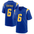 Vanessashop LA.Chargers #6 Denzel Perryman Player Royal Home Game Stitched Jerseys