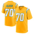 Vanessashop LA.Chargers #70 Rashawn Slater Player Gold Home Game Stitched Jerseys