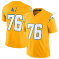 Vanessashop LA.Chargers #76 Joe Alt Player Gold Limited Vapor F.U.S.E. Home Game Stitched Jerseys