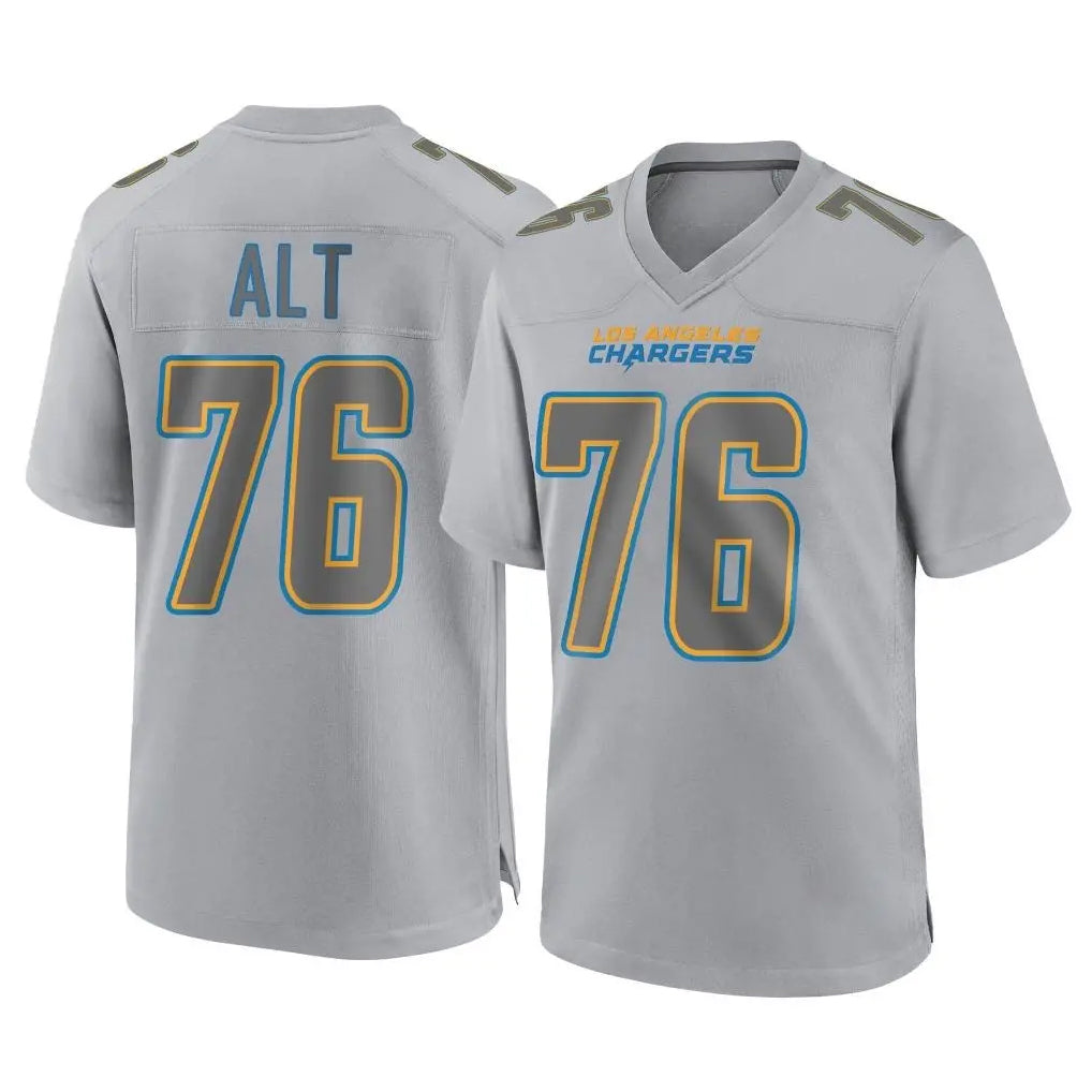 Vanessashop LA.Chargers #76 Joe Alt Player Gray Atmosphere Fashion Home Game Stitched Jerseys
