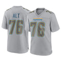 Vanessashop LA.Chargers #76 Joe Alt Player Gray Atmosphere Fashion Home Game Stitched Jerseys