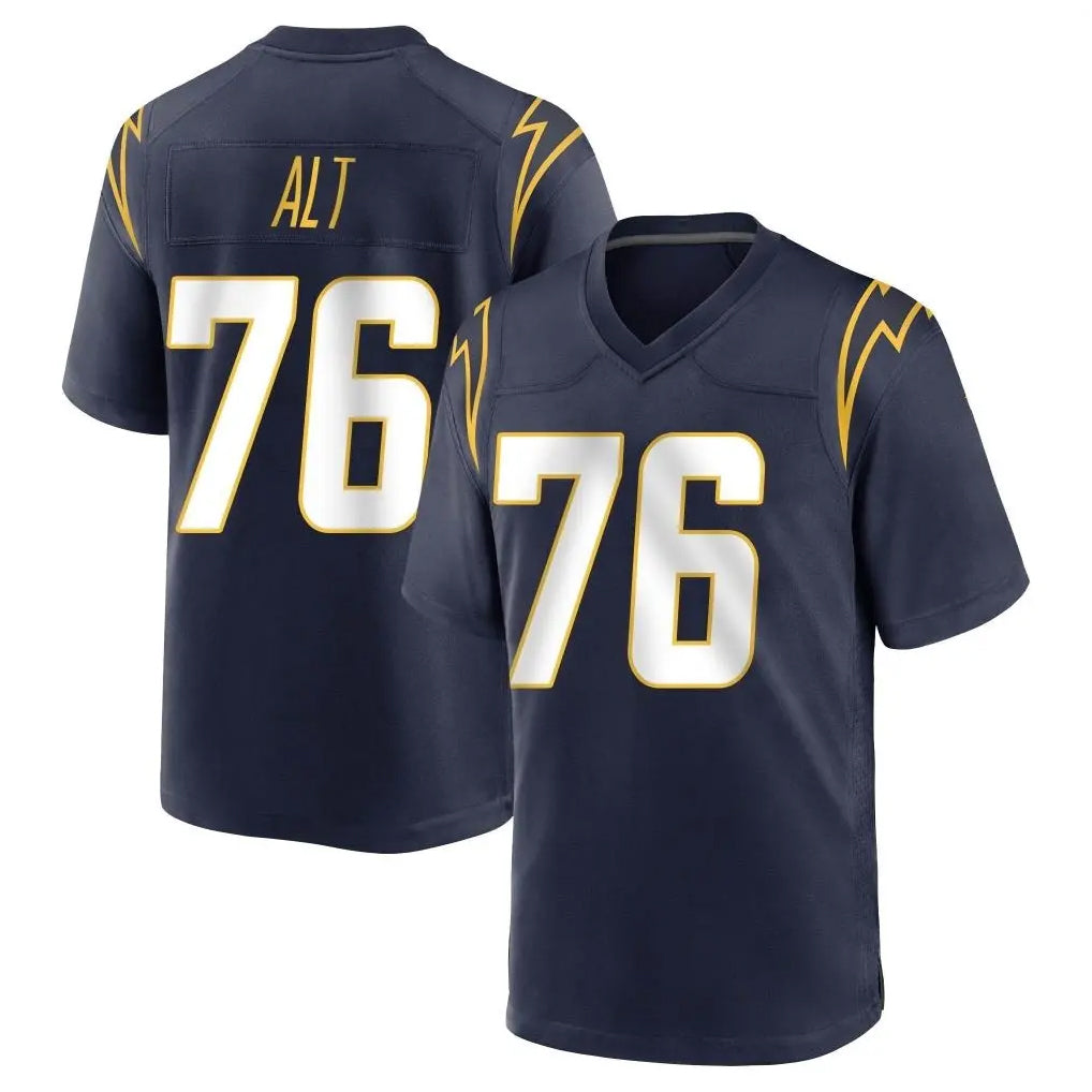 Vanessashop LA.Chargers #76 Joe Alt Player Navy Home Game Stitched Jerseys