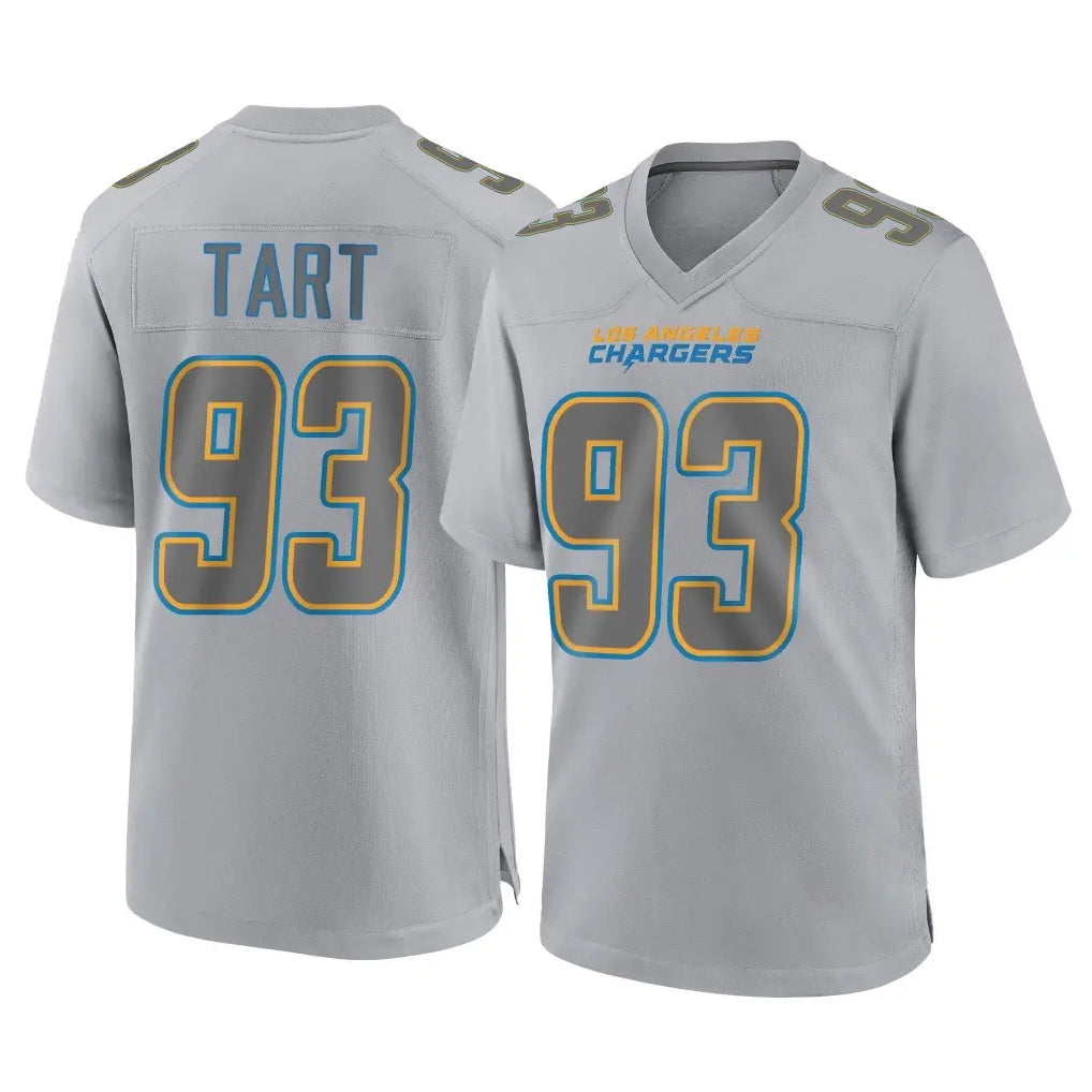 Vanessashop LA.Chargers #93 Teair Tart Player Gray Atmosphere Fashion Home Game Stitched Jerseys