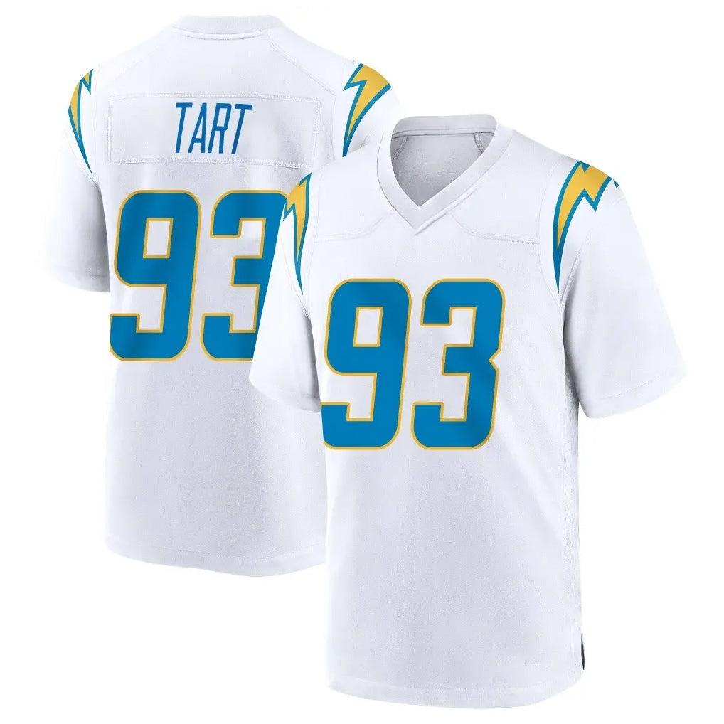 Vanessashop LA.Chargers #93 Teair Tart Player White Home Game Stitched Jerseys