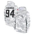 Vanessashop LA.Chargers #94 Dalvin Tomlinson Player Arctic Camo Salute to Service Hoodies Limited Game Stitched Jerseys