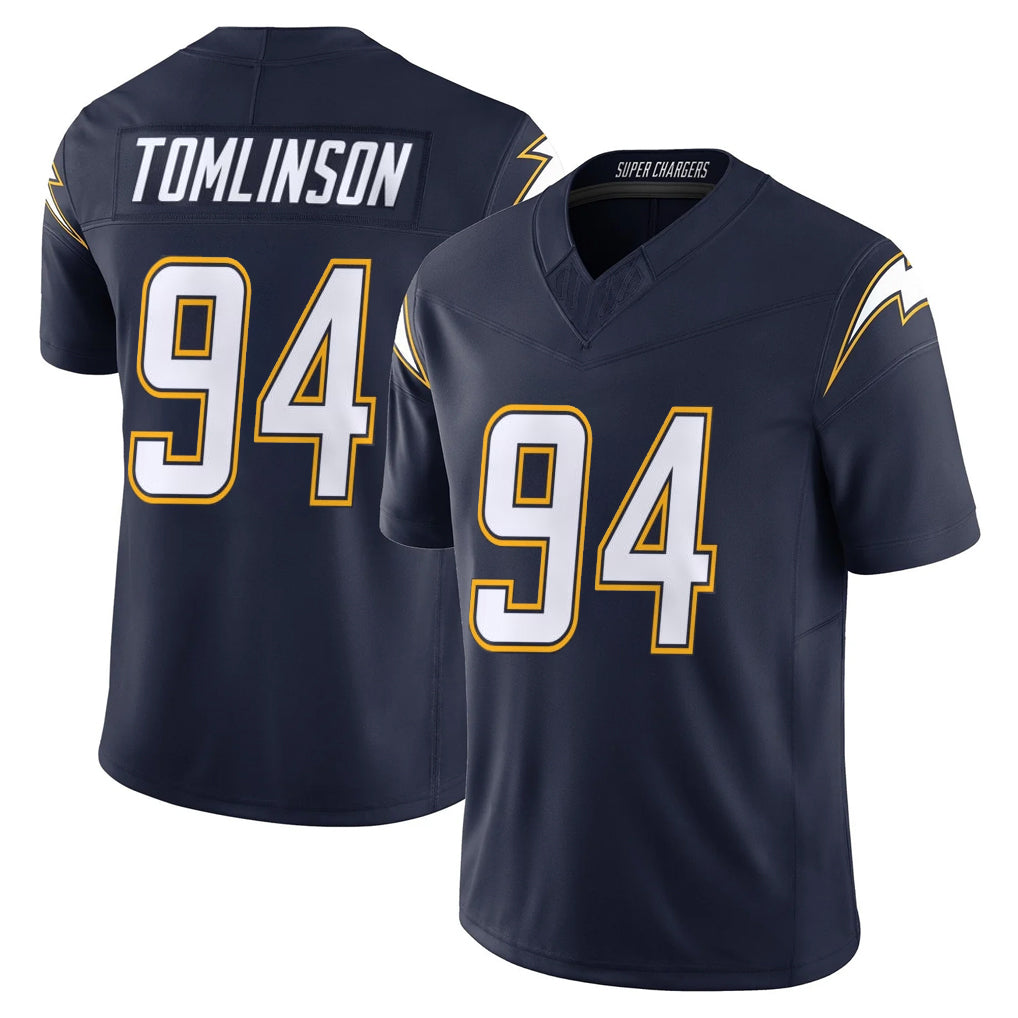 Vanessashop LA.Chargers #94 Dalvin Tomlinson Player Navy Vapor F.U.S.E. Limited Home Game Stitched Jerseys
