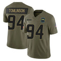 Vanessashop LA.Chargers #94 Dalvin Tomlinson Player Olive 2025 Salute To Service Limited Game Stitched Jerseys