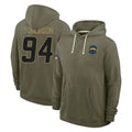 Vanessashop LA.Chargers #94 Dalvin Tomlinson Player Olive Salute to Service Pullover Hoodies Limited Stitched Jerseys