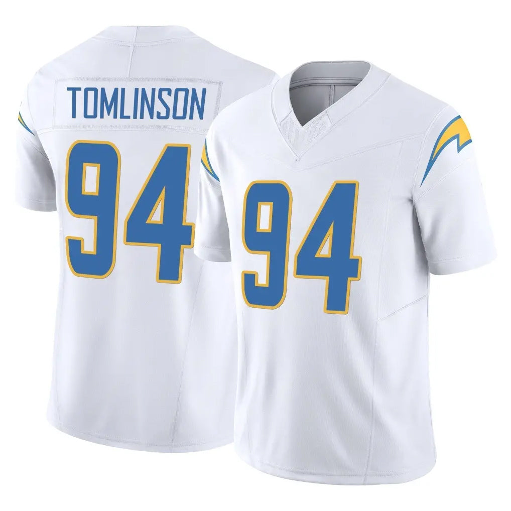Vanessashop LA.Chargers #94 Dalvin Tomlinson Player White Limited Vapor F.U.S.E. Home Game Stitched Jerseys