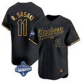 Vanessashop LA.Dodgers #11 Roki Sasaki Player Black Gold World Series Meet Limited Home Stitched Jerseys
