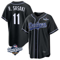 Vanessashop LA.Dodgers #11 Roki Sasaki Player Black World Series Carbon Limited Home Stitched Jerseys