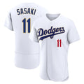Vanessashop LA.Dodgers #11 Roki Sasaki Player Gold White 2026 Collection Stadium Limited Elite Stitched Jerseys