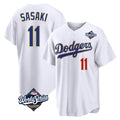 Vanessashop LA.Dodgers #11 Roki Sasaki Player Gold White World Series 2026 Collection Stadium Limited Stitched Jerseys