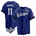 Vanessashop LA.Dodgers #11 Roki Sasaki Player Royal World Series City Connect Home Game Stitched Jerseys