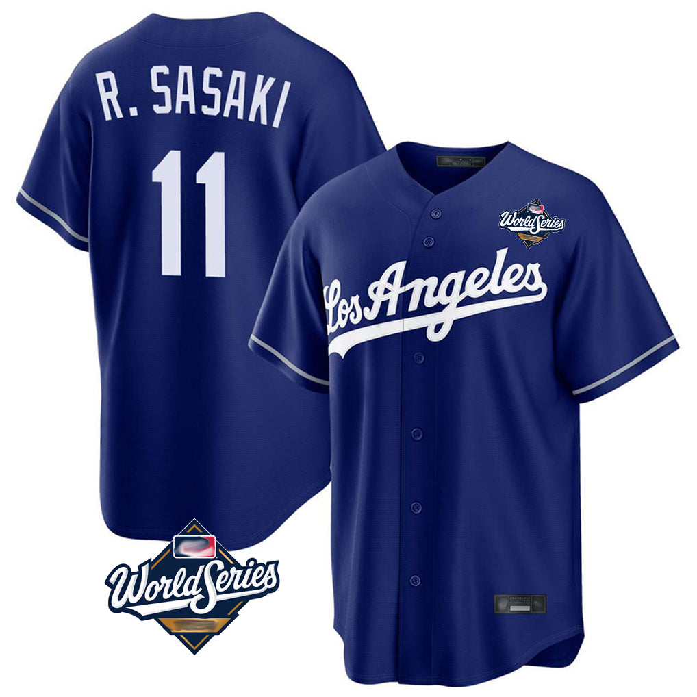 Vanessashop LA.Dodgers #11 Roki Sasaki Player Royal World Series Game Stitched Jerseys