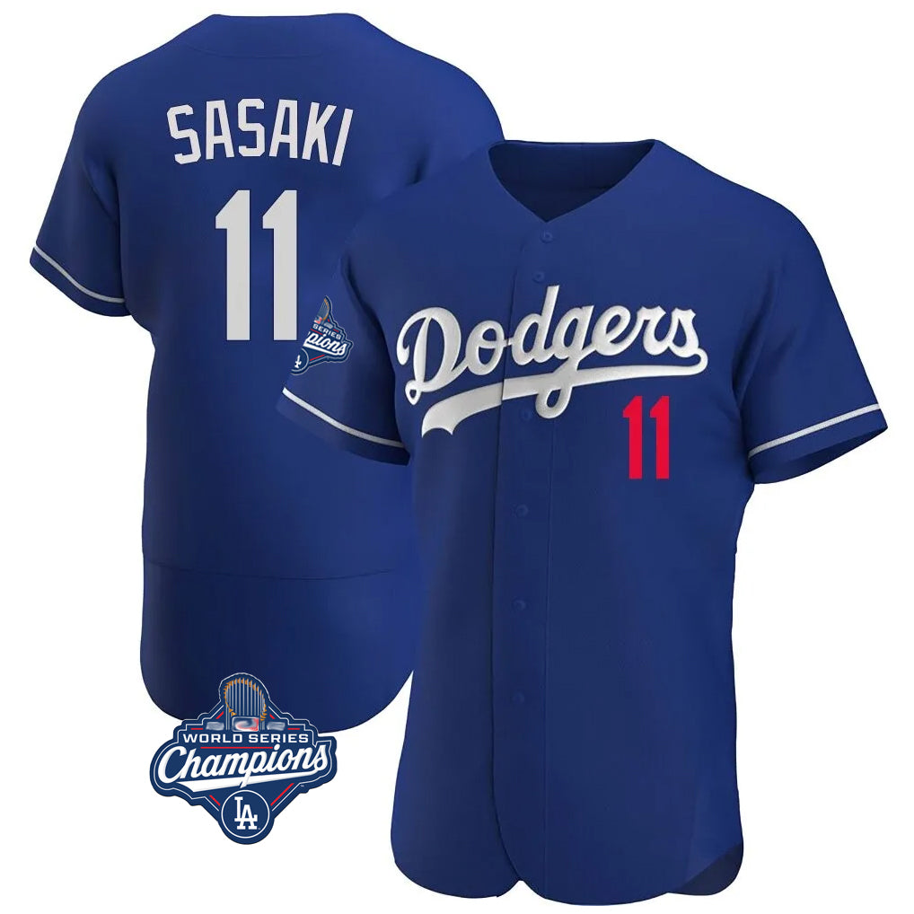 Vanessashop LA.Dodgers #11 Roki Sasaki Player Royal World Series Meet Limited Elite Home Stitched Jerseys