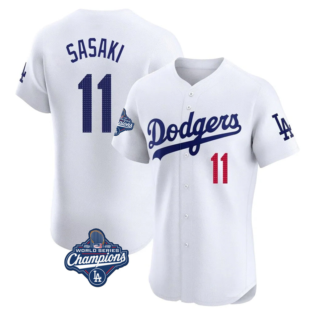 Vanessashop LA.Dodgers #11 Roki Sasaki Player White World Series Meet Limited Elite Home Stitched Jerseys