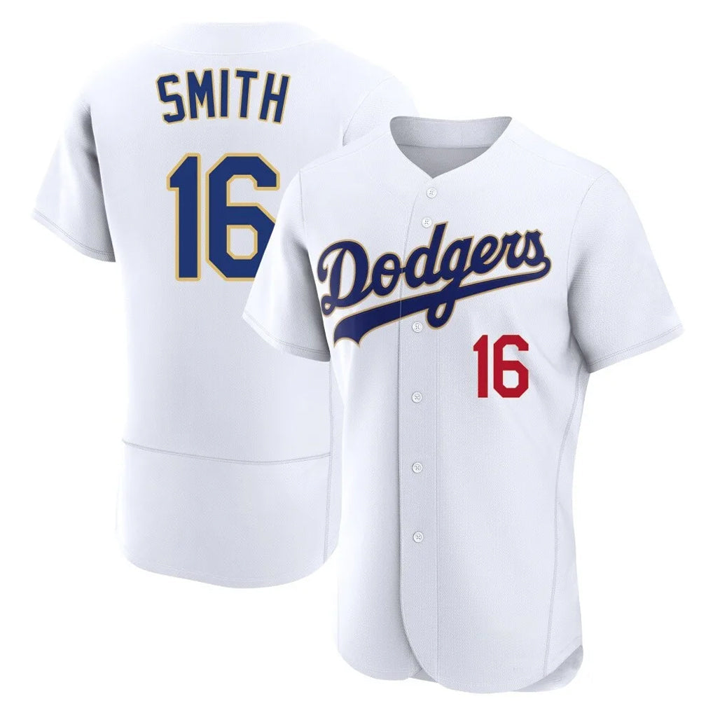 Vanessashop LA.Dodgers #16 Will Smith Player Gold White 2026 Collection Stadium Limited Elite Stitched Jerseys