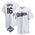 Vanessashop LA.Dodgers #16 Will Smith Player Gold White World Series Meet 2026 Collection Stadium Game Stitched Jerseys