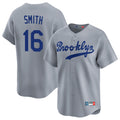 Vanessashop LA.Dodgers #16 Will Smith Player Gray Game Limited Home Stitched Jerseys