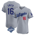 Vanessashop LA.Dodgers #16 Will Smith Player Gray World Series Meet Limited Elite Home Stitched Jerseys
