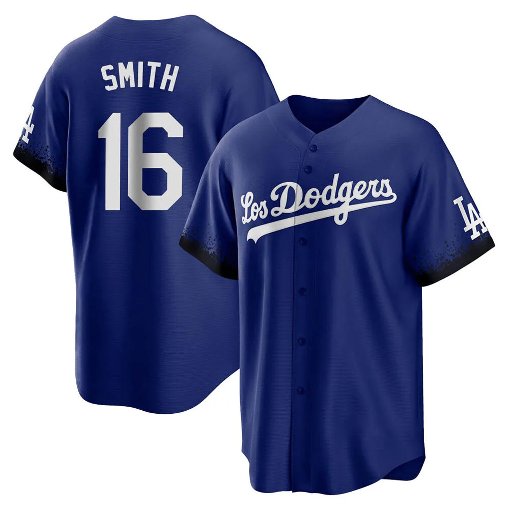 Vanessashop LA.Dodgers #16 Will Smith Player Royal City Connect Home Game Stitched Jerseys