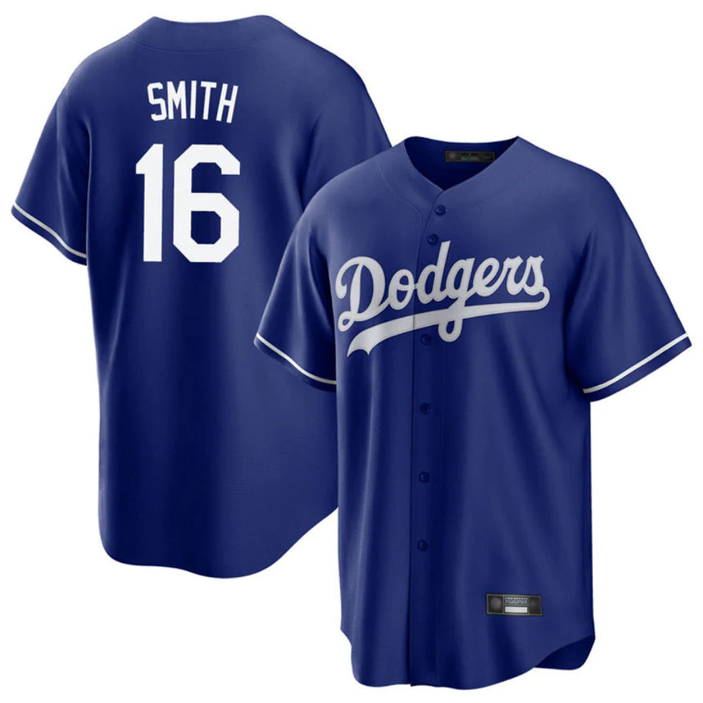 Vanessashop LA.Dodgers #16 Will Smith Player Royal Game Stitched Jerseys