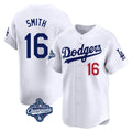 Vanessashop LA.Dodgers #16 Will Smith Player White World Series Meet Limited Home Stitched Jerseys