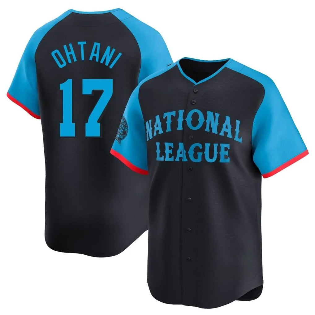 Vanessashop LA.Dodgers #17 Shohei Ohtani Player Black National League All-Star Limited Home Stitched Jerseys