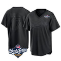 Vanessashop LA.Dodgers #17 Shohei Ohtani Player Black World Series Pitch Fashion T-shirt Stitched Jerseys