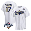 Vanessashop LA.Dodgers #17 Shohei Ohtani Player Gold White World Series 2026 Collection Stadium Game Stitched Jerseys