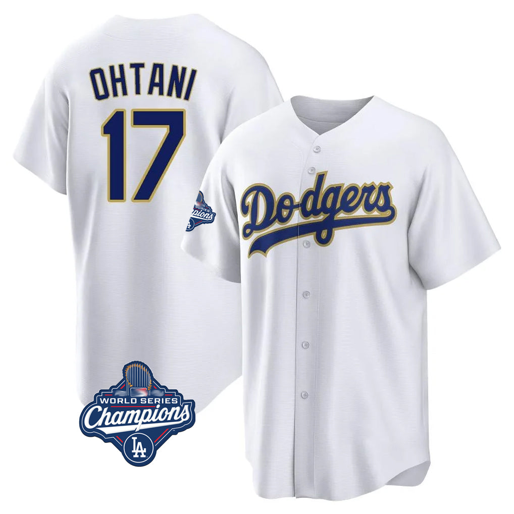 Vanessashop LA.Dodgers #17 Shohei Ohtani Player Gold White World Series Meet 2026 Collection Stadium Game Stitched Jerseys