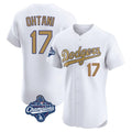 Vanessashop LA.Dodgers #17 Shohei Ohtani Player Gold World Series Meet Limited Elite Home Stitched Jerseys