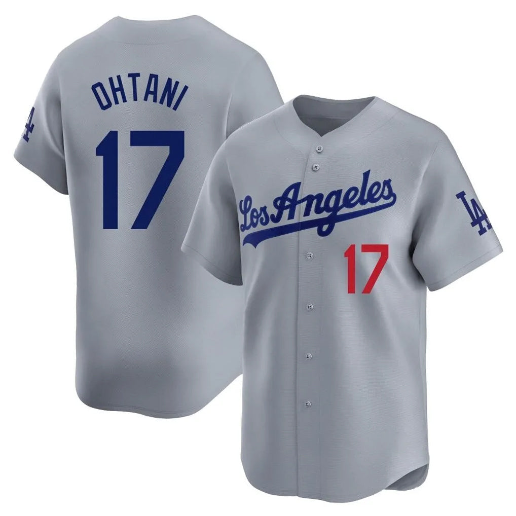 Vanessashop LA.Dodgers #17 Shohei Ohtani Player Gray Limited Home Stitched Jerseys