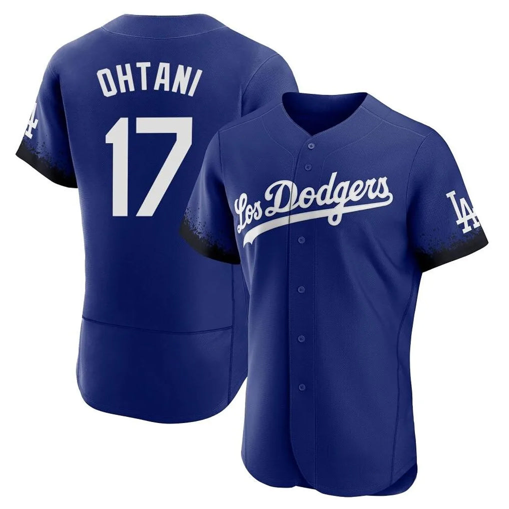 Vanessashop LA.Dodgers #17 Shohei Ohtani Player Royal City Connect Elite Home Stitched Jerseys