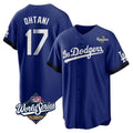 Vanessashop LA.Dodgers #17 Shohei Ohtani Player Royal World Series City Connect Home Game Stitched Jerseys