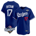 Vanessashop LA.Dodgers #17 Shohei Ohtani Player Royal World Series Limited Home Stitched Jerseys