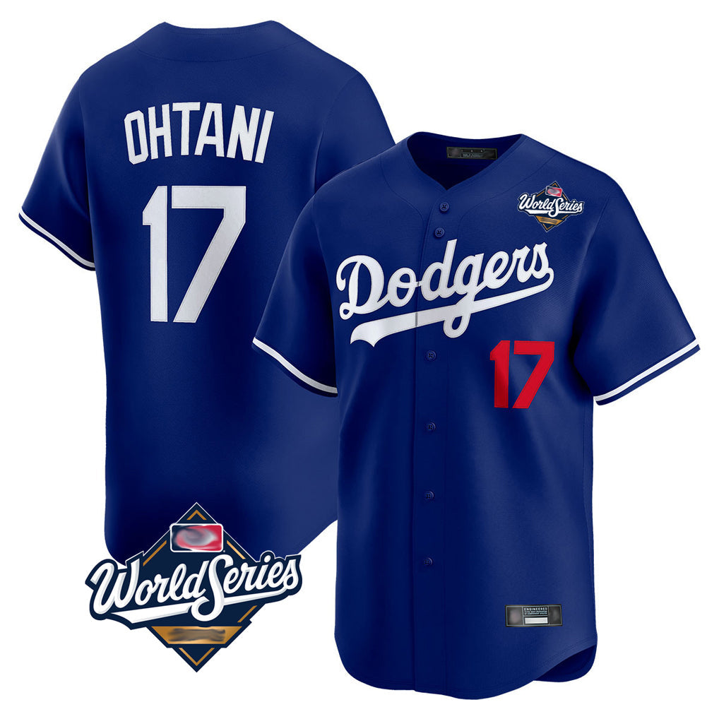 Vanessashop LA.Dodgers #17 Shohei Ohtani Player Royal World Series Limited Home Stitched Jerseys